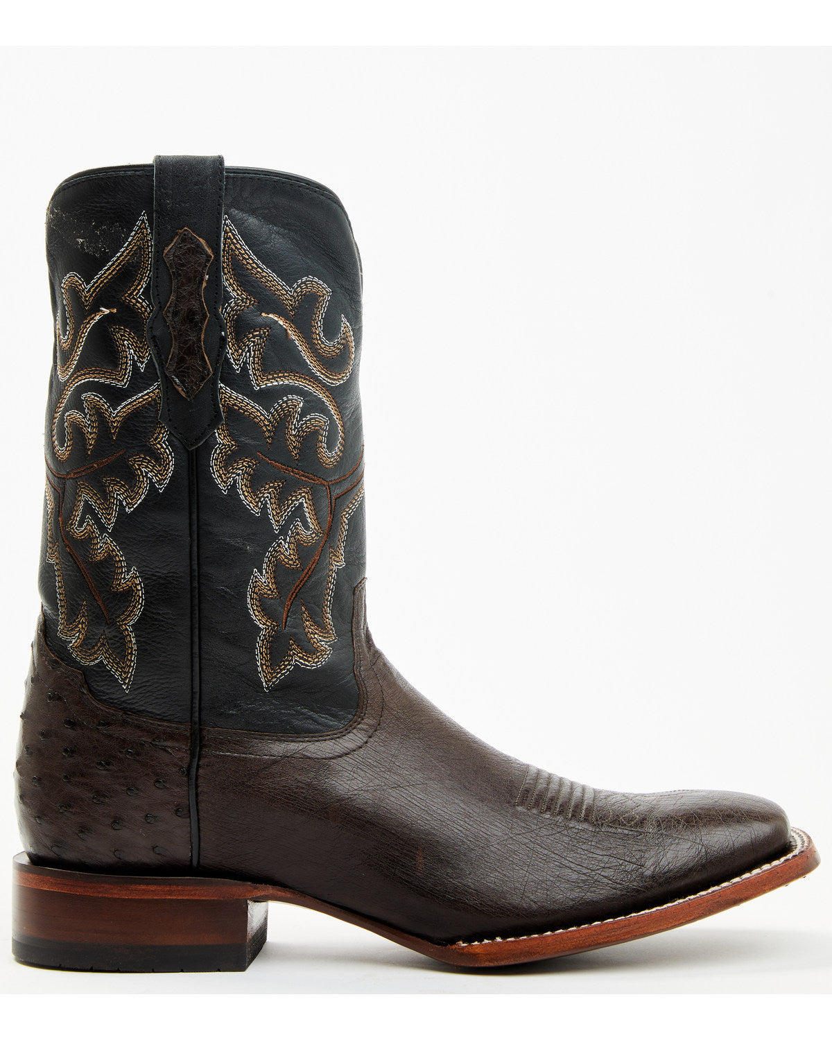Men's Exotic Ostrich Western Boots - Broad Square Toe | Cody James Boots