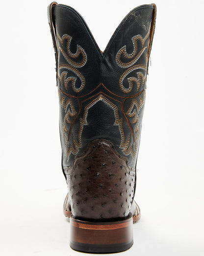 Men's Exotic Ostrich Western Boots - Broad Square Toe | Cody James Boots