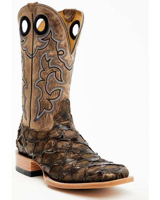 Men's Exotic Pirarucu Western Boots - Broad Square Toe | Cody James Boots