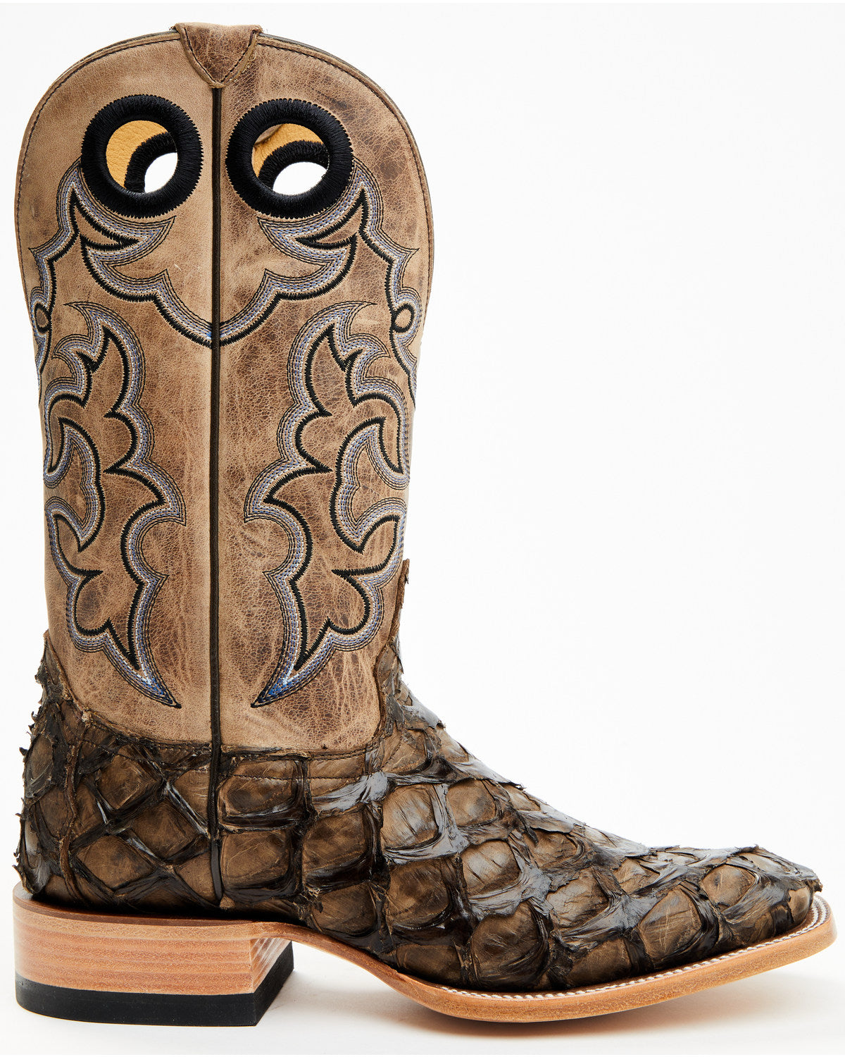 Men's Exotic Pirarucu Western Boots - Broad Square Toe | Cody James Boots