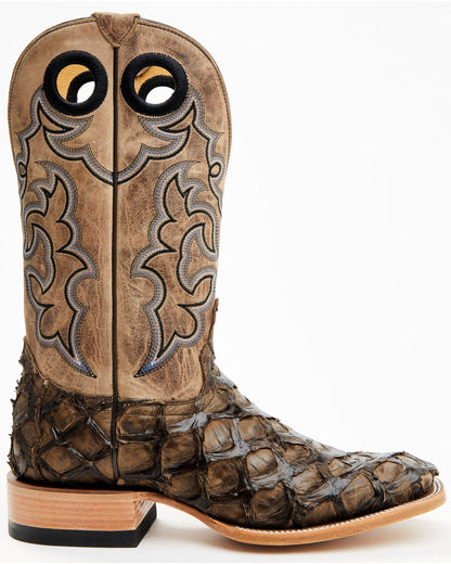 Men's Exotic Pirarucu Western Boots - Broad Square Toe | Cody James Boots