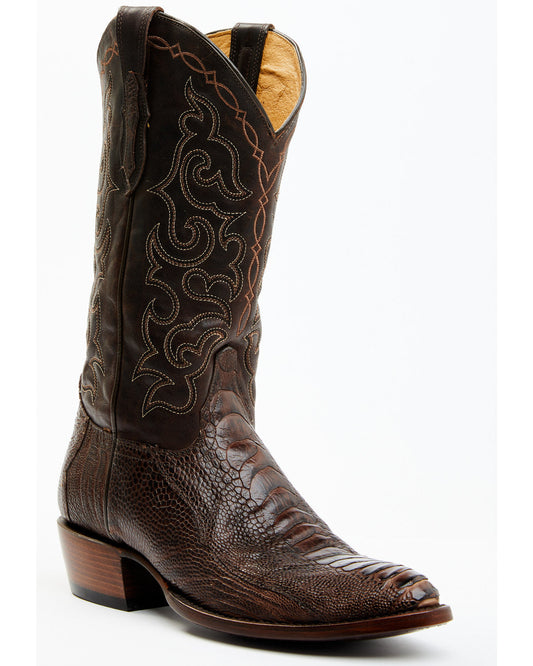 Men's Exotic Ostrich Leg Western Boots - Round Toe | Cody James Boots