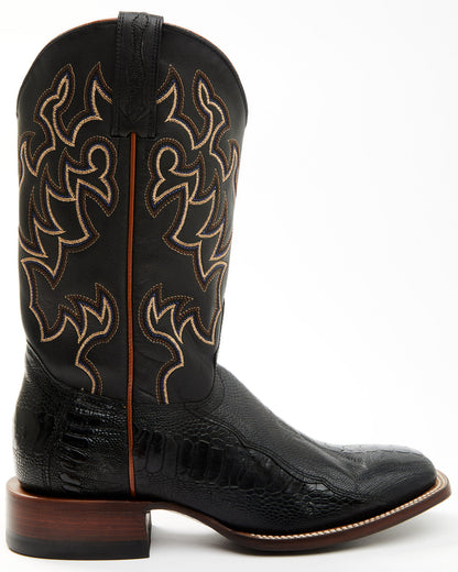 Men's Exotic Ostrich Leg Western Boots - Broad Square Toe | Cody James Boots