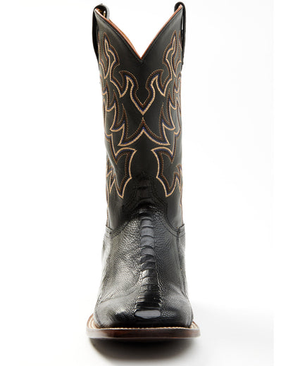 Men's Exotic Ostrich Leg Western Boots - Broad Square Toe | Cody James Boots