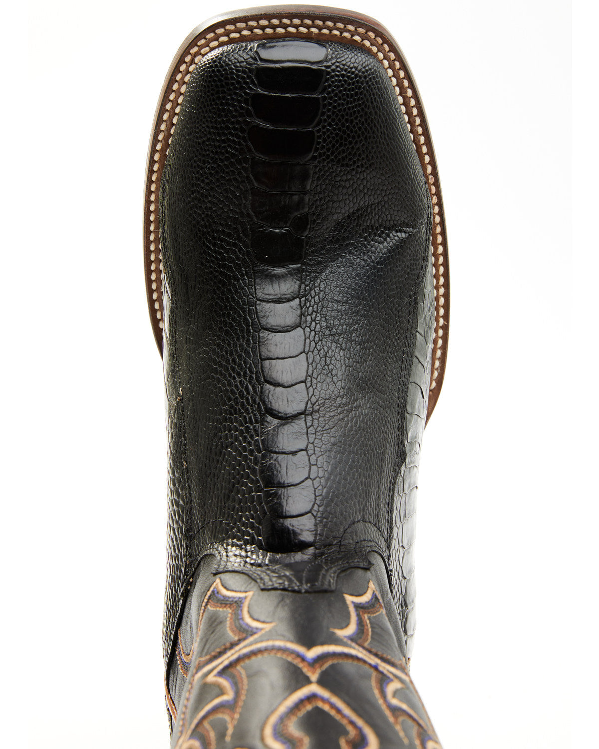 Men's Exotic Ostrich Leg Western Boots - Broad Square Toe | Cody James Boots