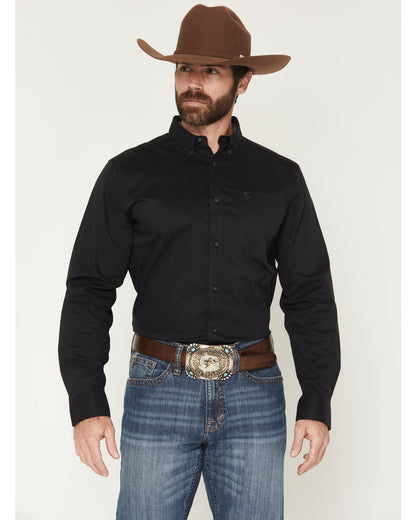 Men's Basic Solid Long Sleeve Button-Down Stretch Western S | Cody James Clothing