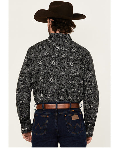 Men's Parker Paisley Print Long Sleeve Button-Down Stretch | Cody James Clothing