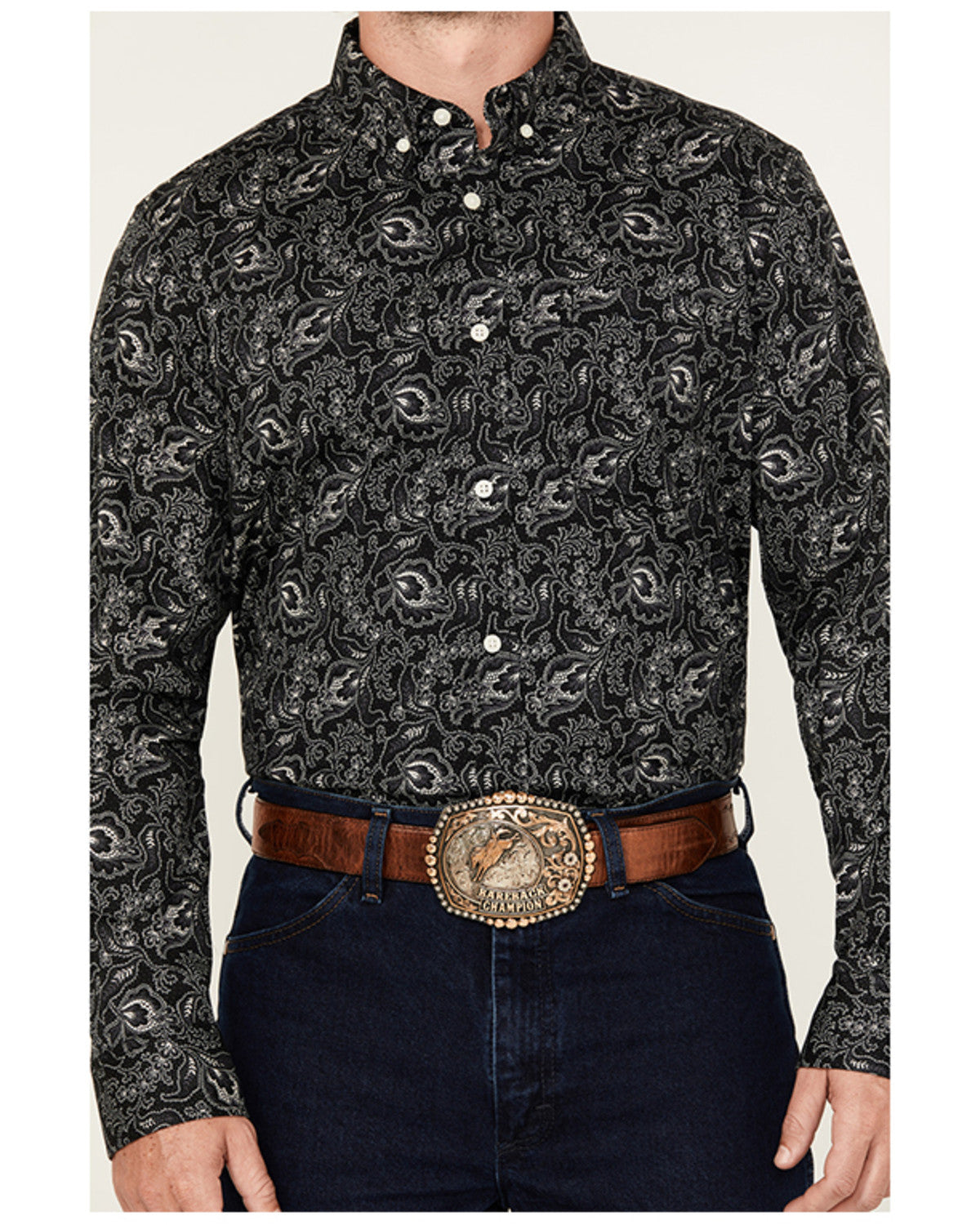 Men's Parker Paisley Print Long Sleeve Button-Down Stretch | Cody James Clothing