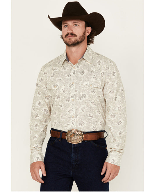 Men's Treven Floral Print Long Sleeve Snap Western Shirt - | Cody James Clothing