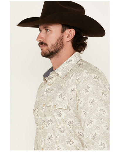 Men's Treven Floral Print Long Sleeve Snap Western Shirt - | Cody James Clothing