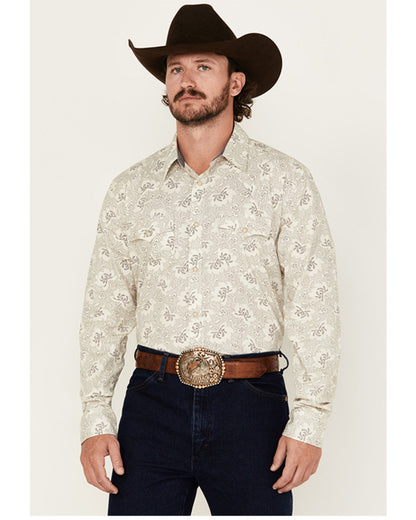 Men's Treven Floral Print Long Sleeve Snap Western Shirt - | Cody James Clothing