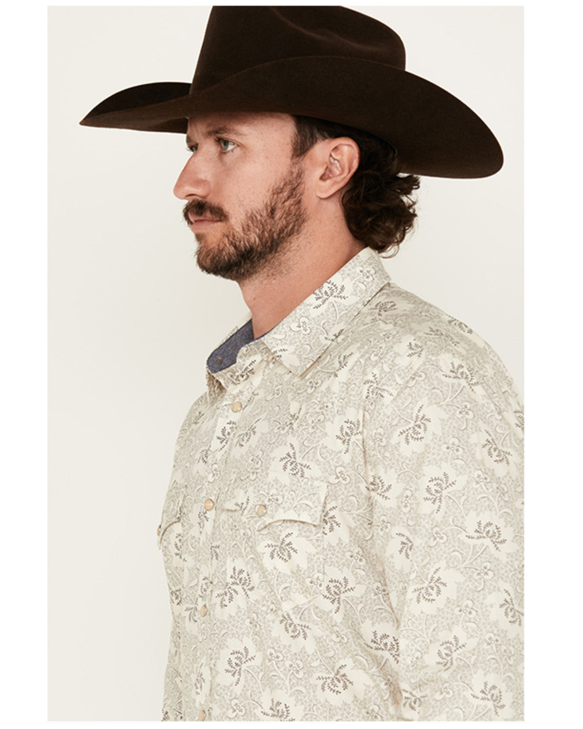 Men's Treven Floral Print Long Sleeve Snap Western Shirt - | Cody James Clothing