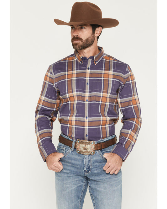 Men's Smokey Trail Plaid Print Long Sleeve Button-Down Stre | Cody James Clothing