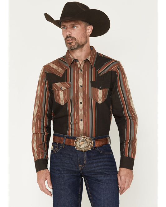 Men's Desert Trail Southwestern Stripe Print Long Sleeve Sn | Cody James Clothing