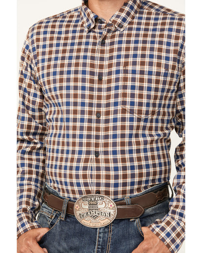 Men's Hound Dog Plaid Print Long Sleeve Button-Down Western | Cody James Clothing|Sale