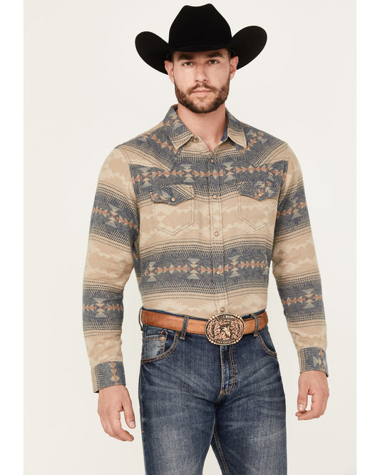 Men's Arrow Bear Southwestern Print Long Sleeve Snap Wester | Cody James Clothing|Sale