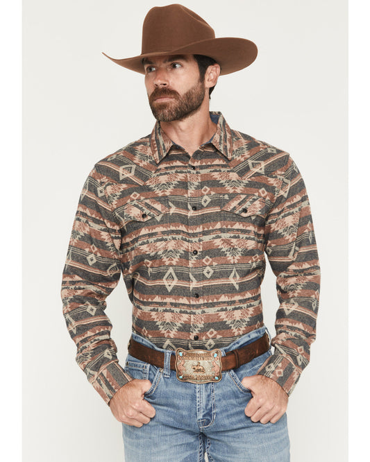 Men's Ironwood Southwestern Long Sleeve Snap Flannel Shirt | Cody James Clothing|Sale