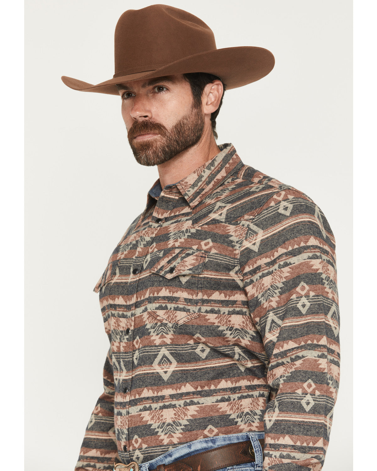Men's Ironwood Southwestern Long Sleeve Snap Flannel Shirt | Cody James Clothing|Sale