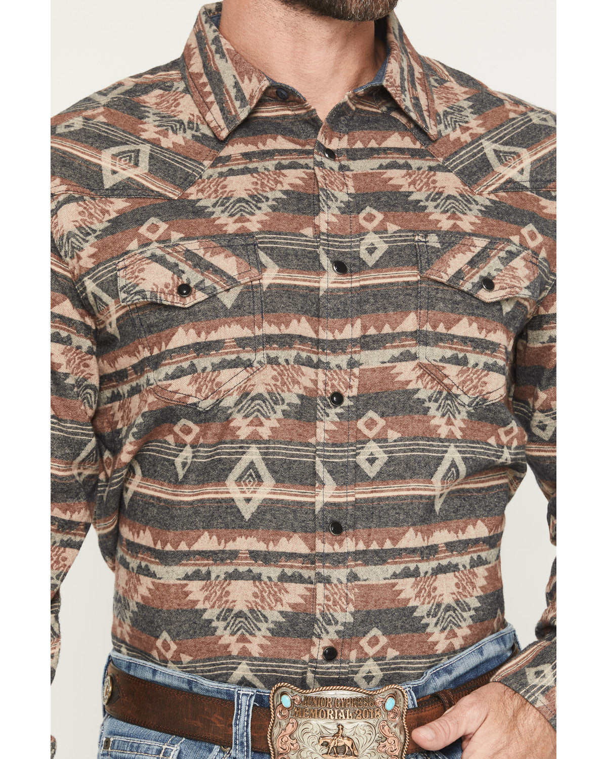 Men's Ironwood Southwestern Long Sleeve Snap Flannel Shirt | Cody James Clothing|Sale