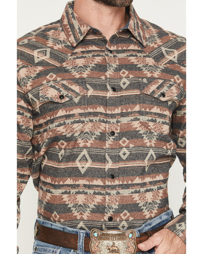 Men's Ironwood Southwestern Long Sleeve Snap Flannel Shirt | Cody James Clothing|Sale