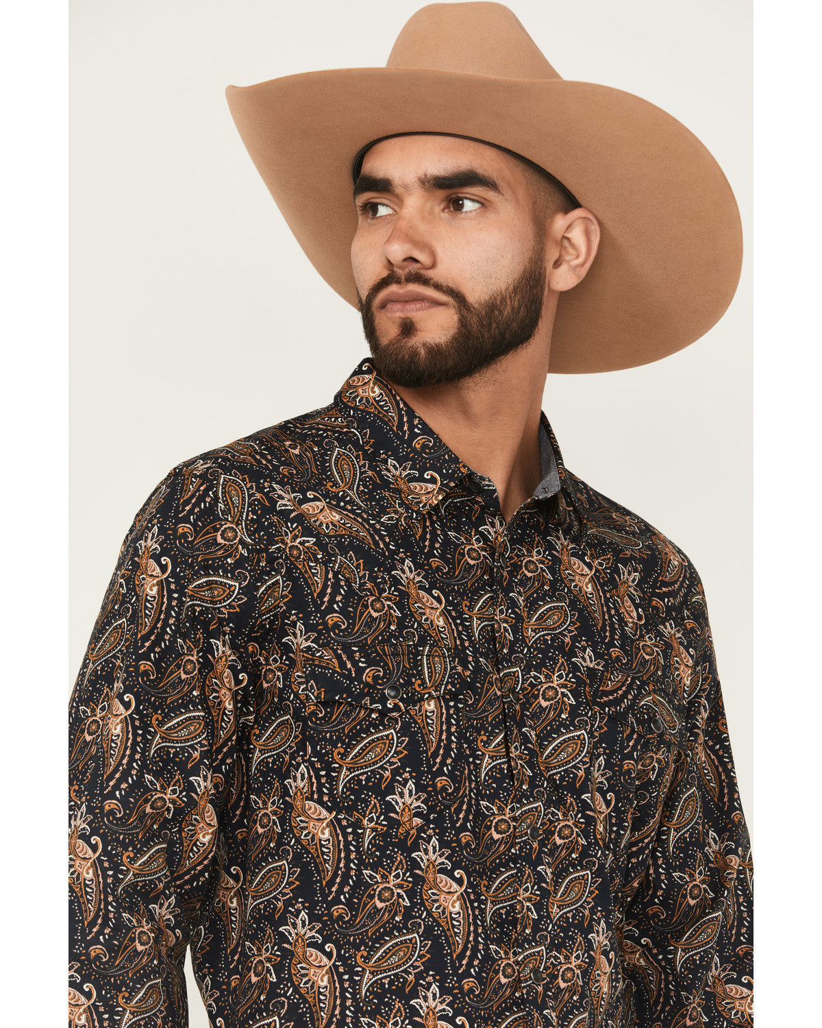 Men's Desert Dapper Paisley Print Long Sleeve Snap Western | Cody James Clothing