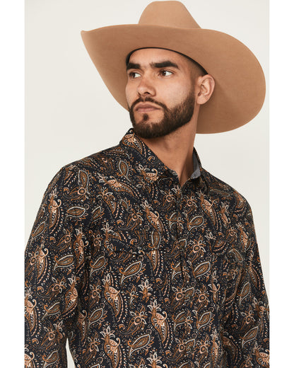 Men's Desert Dapper Paisley Print Long Sleeve Snap Western | Cody James Clothing