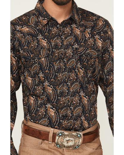 Men's Desert Dapper Paisley Print Long Sleeve Snap Western | Cody James Clothing