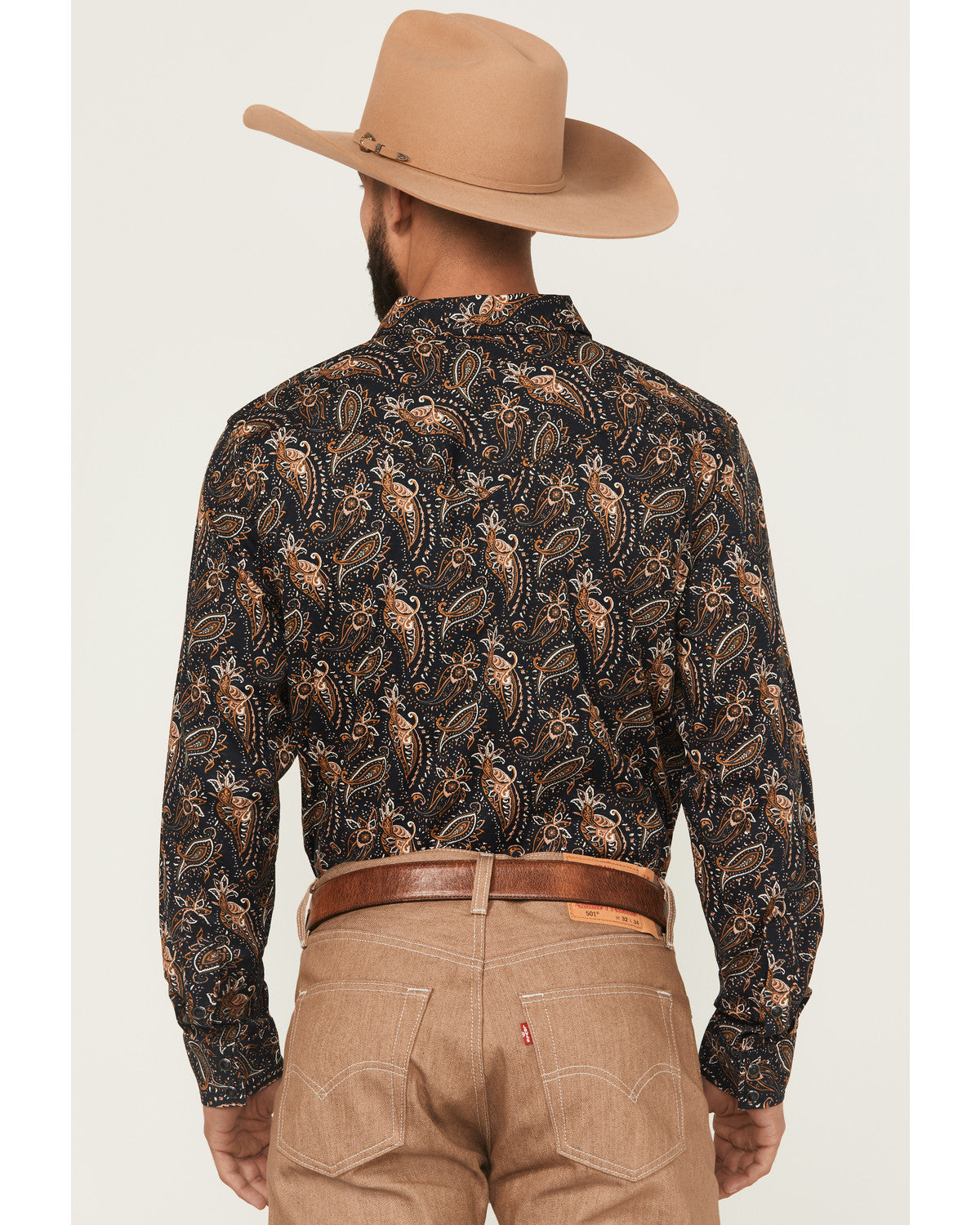 Men's Desert Dapper Paisley Print Long Sleeve Snap Western | Cody James Clothing