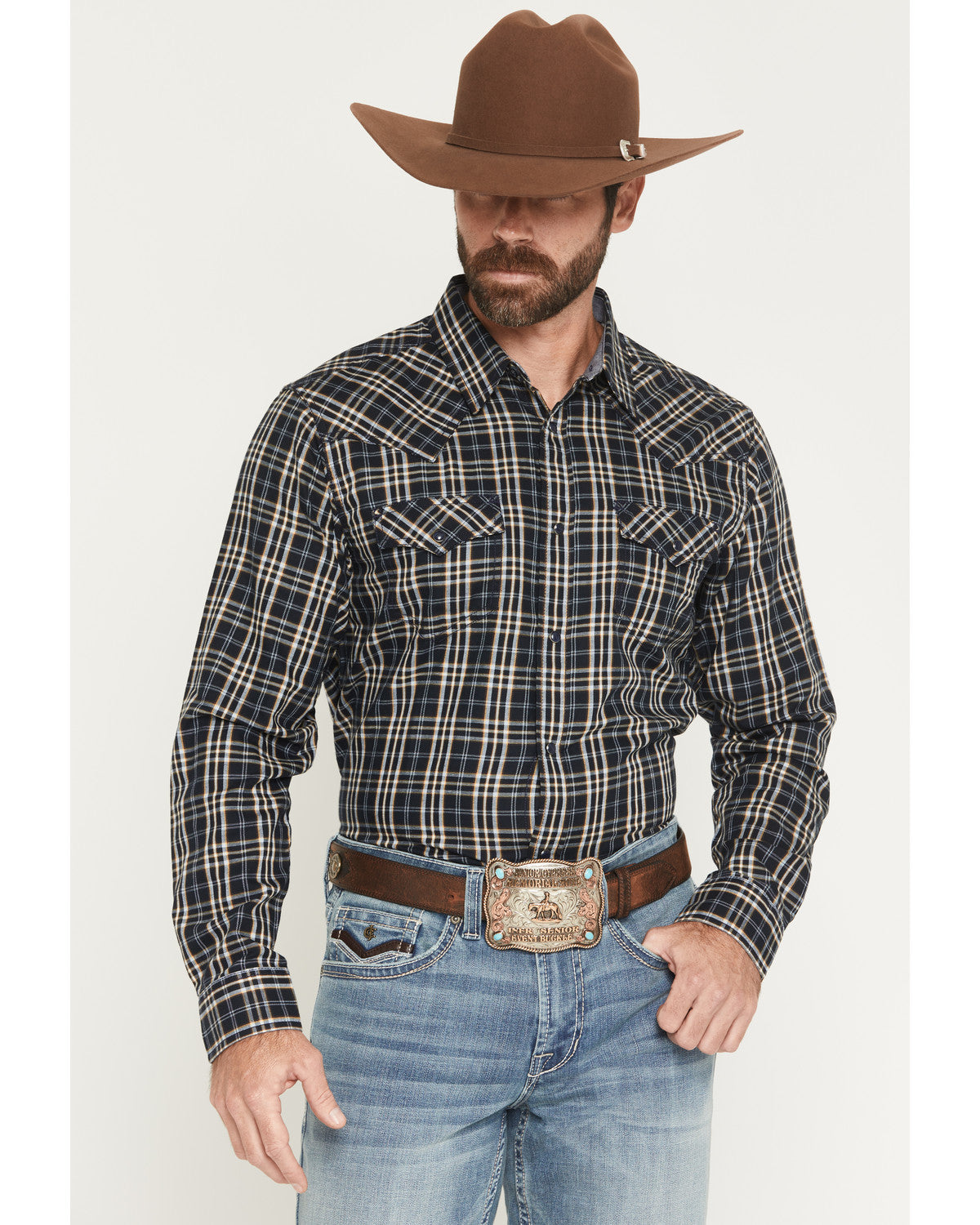 Men's Warriors Way Plaid Print Long Sleeve Snap Western Shi | Cody James Clothing