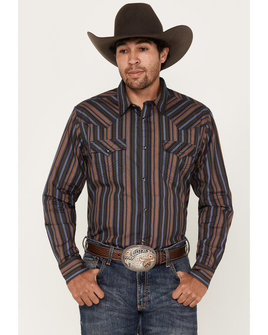 Men's Finals Day Striped Long Sleeve Western Snap Shirt | Cody James Clothing|Sale