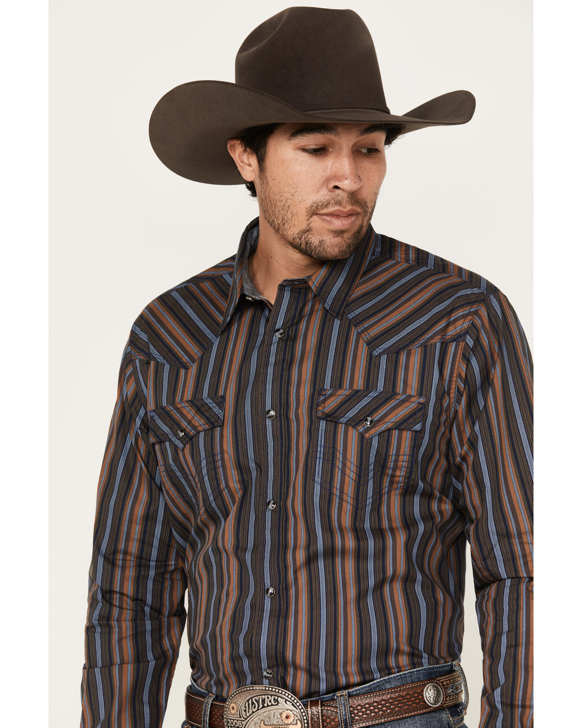 Men's Finals Day Striped Long Sleeve Western Snap Shirt | Cody James Clothing|Sale