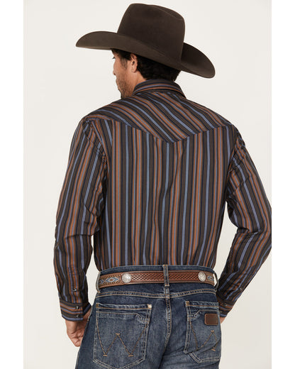 Men's Finals Day Striped Long Sleeve Western Snap Shirt | Cody James Clothing|Sale