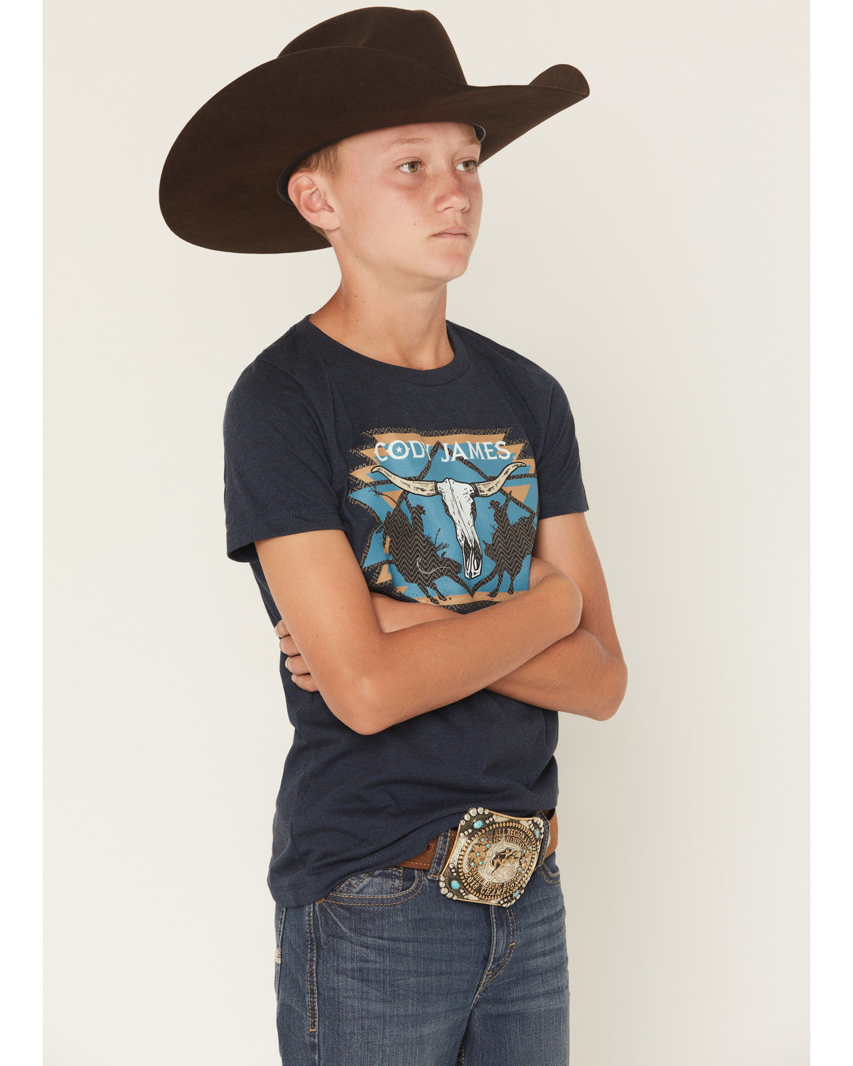 Boys' Skull Rodeo Short Sleeve Graphic T-Shirt | Cody James Clothing|Boys