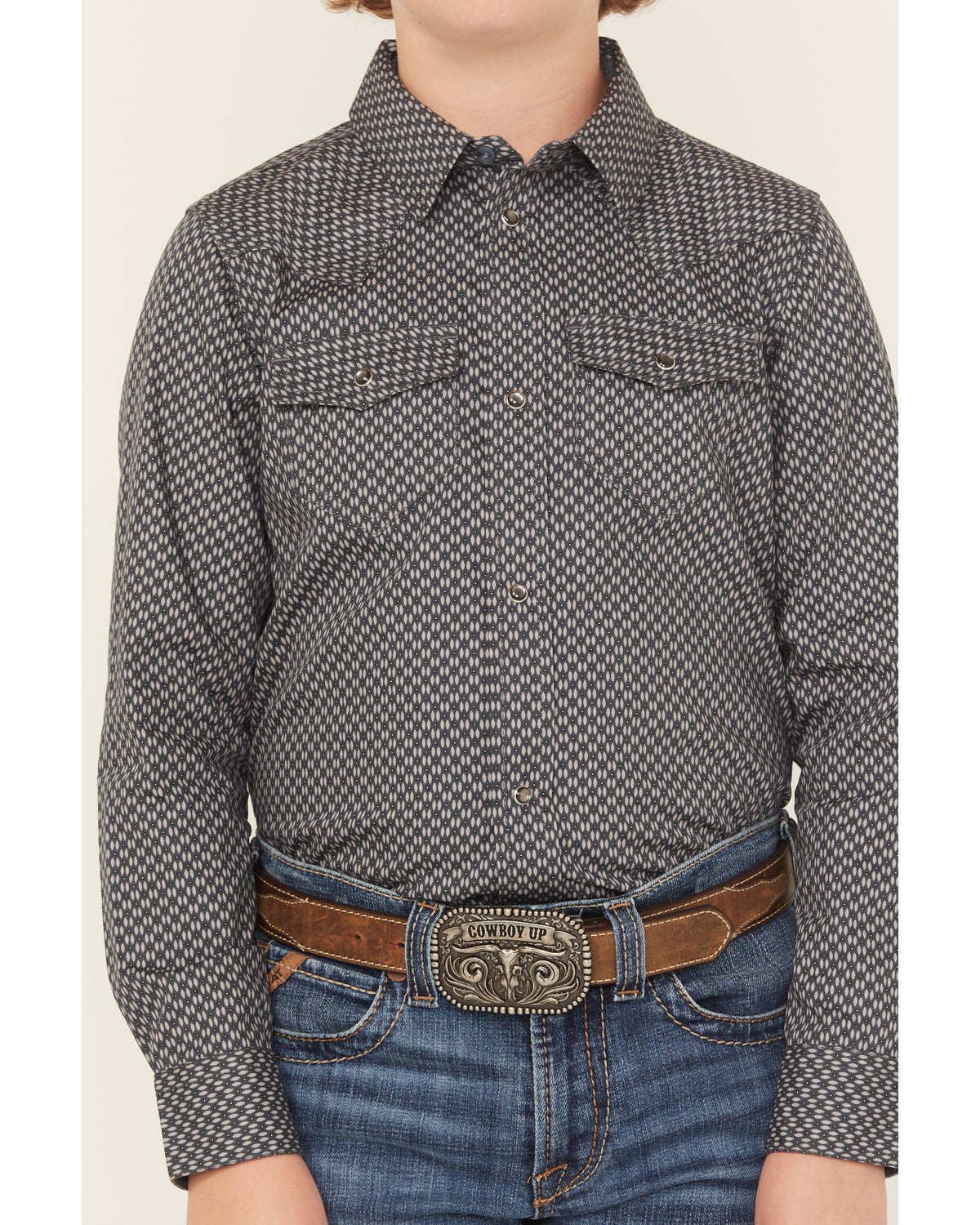 Boys' San Juan Geo Print Long Sleeve Snap Western Shirt | Cody James Clothing|Boys|Sale