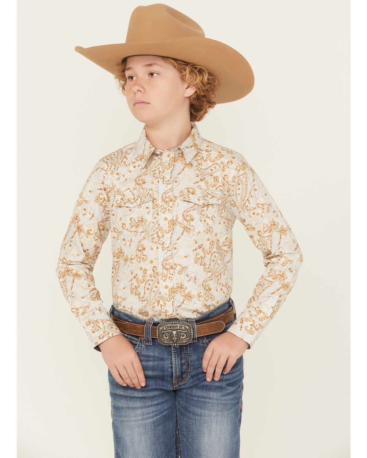 Boys' Porter Floral Long Sleeve Snap Western Shirt | Cody James Clothing|Boys