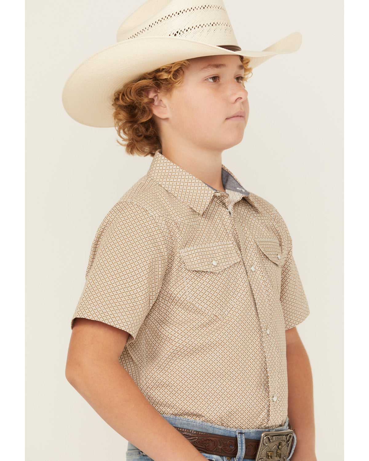 Boys' Grill and Greet Medallion Print Short Sleeve Snap Wes | Cody James Clothing|Boys