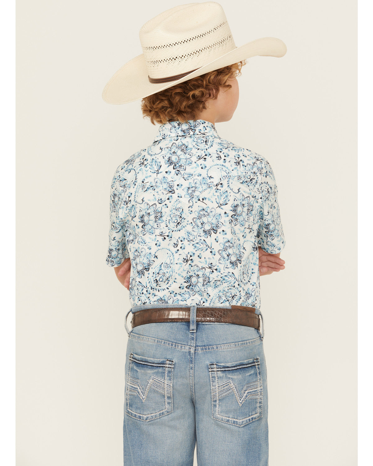 Boys' Frontier Threads Paisley Print Short Sleeve Snap West | Cody James Clothing|Boys