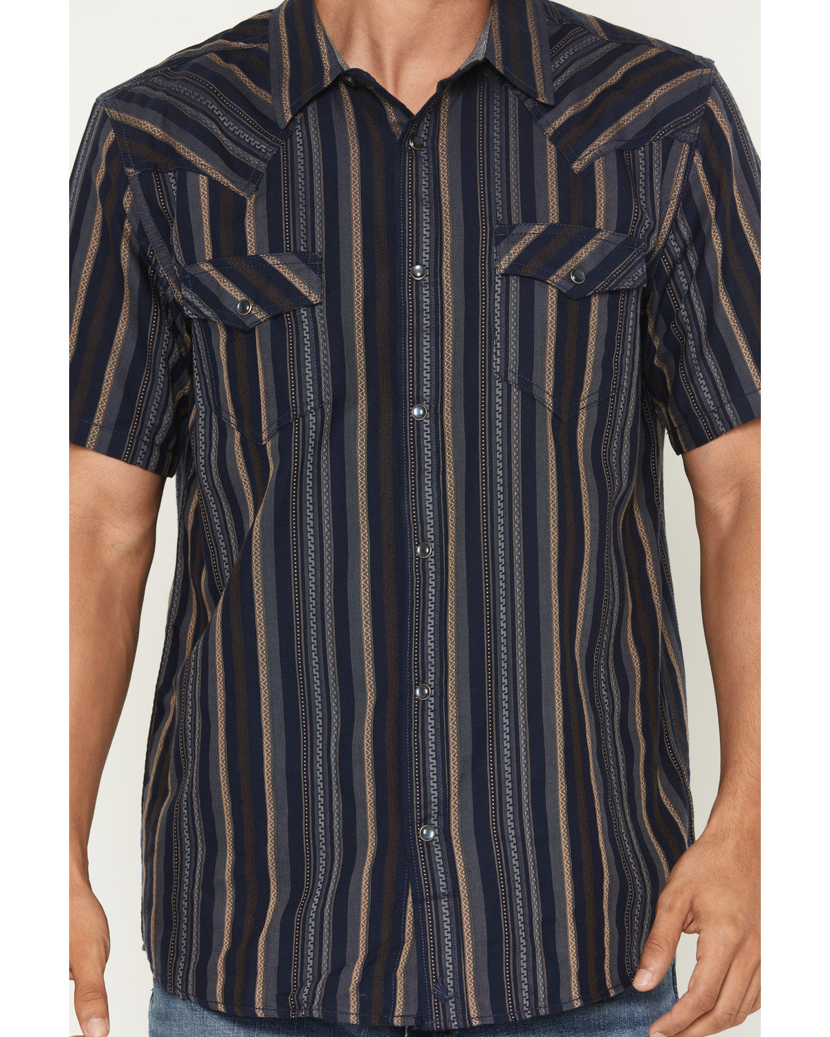 Men's Highland Rim Striped Print Short Sleeve Snap Western | Cody James Clothing|Sale