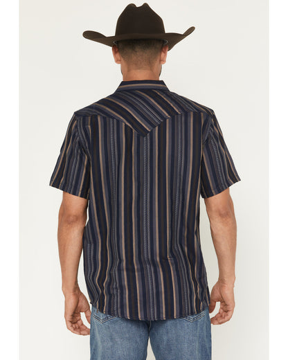 Men's Highland Rim Striped Print Short Sleeve Snap Western | Cody James Clothing|Sale