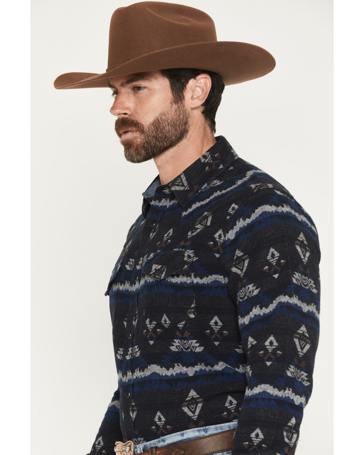 Men's Ironwood Southwestern Striped Long Sleeve Snap Flanne | Cody James Clothing|Sale