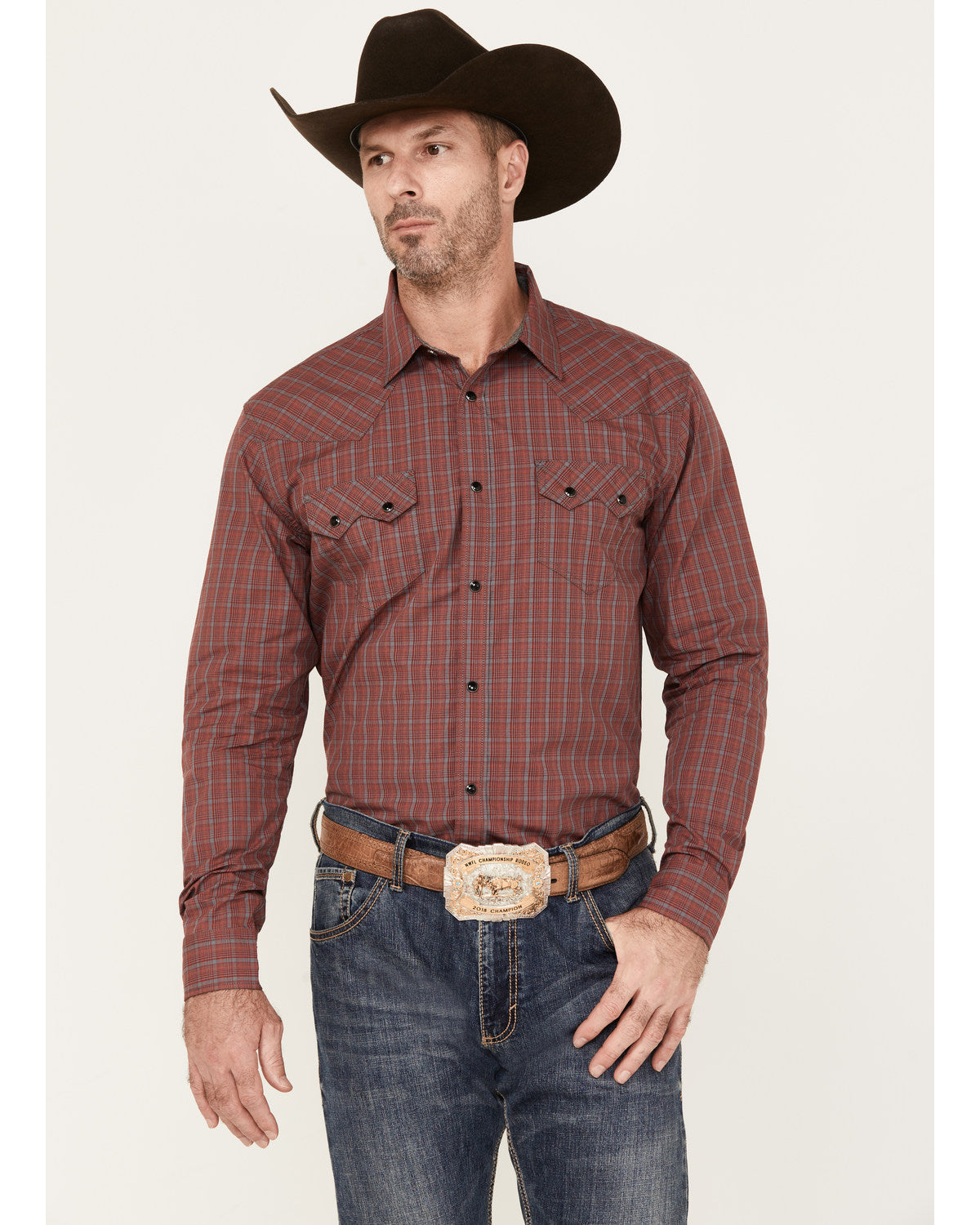 Men's Fire Mountain Long Sleeve Plaid Print Snap Western Sh | Cody James Clothing|Sale