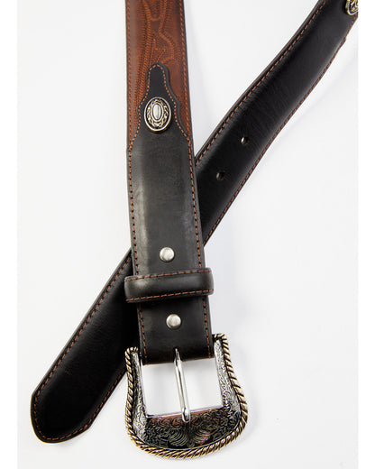 Men's Two-Toned Concho Accent Belt | Cody James Accessories