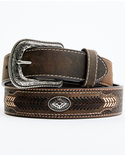 Men's Southwestern Concho Belt With Lace Detail | Cody James Accessories