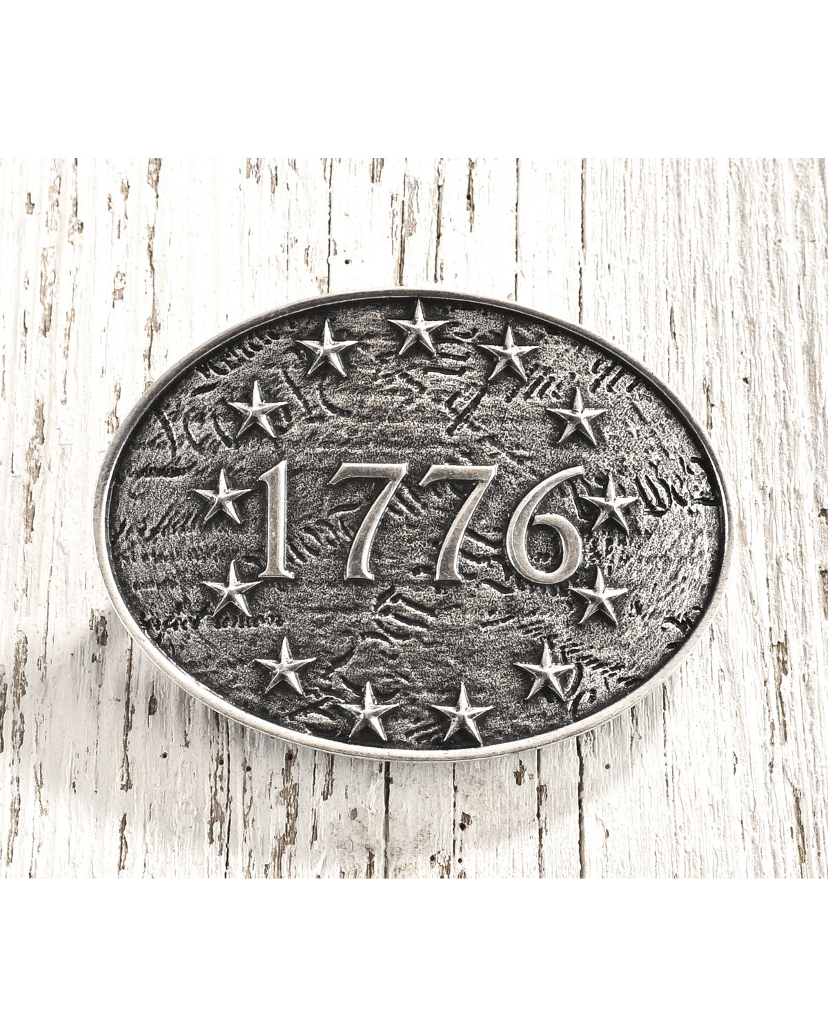 Men's Antique Silver 1776 Belt Buckle | Cody James Accessories