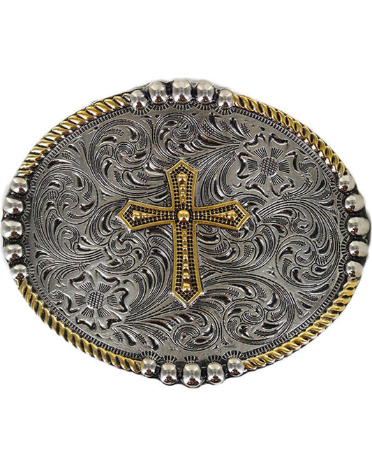 Men's Filigree Cross Belt Buckle | Cody James Accessories