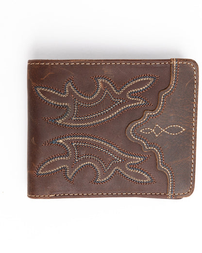 Men's Stitched Bi-Fold Leather Wallet | Cody James Accessories