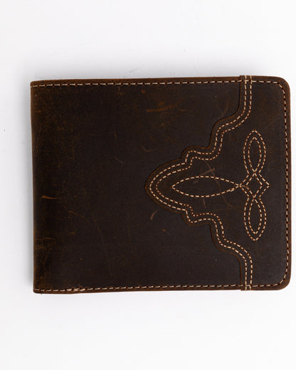 Men's Boot Stitch Bi-Fold Leather Wallet | Cody James Accessories