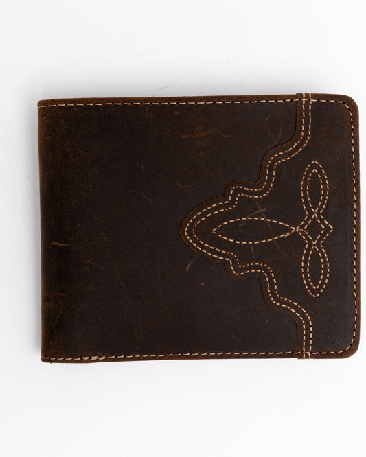Men's Boot Stitch Bi-Fold Leather Wallet | Cody James Accessories
