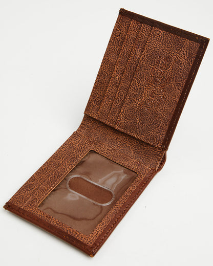 Men's Hutton Basket Weave Tooled Hair-On Bifold Wallet | Cody James Accessories
