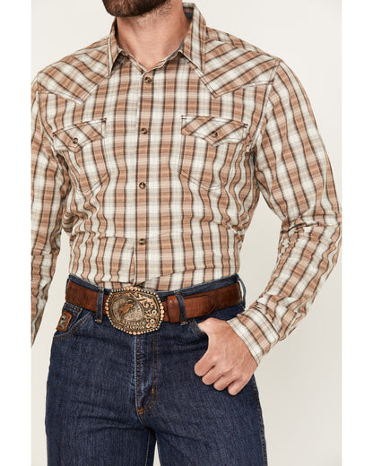 Men's Buck Off Plaid Print Long Sleeve Snap Western Shirt | Cody James Clothing